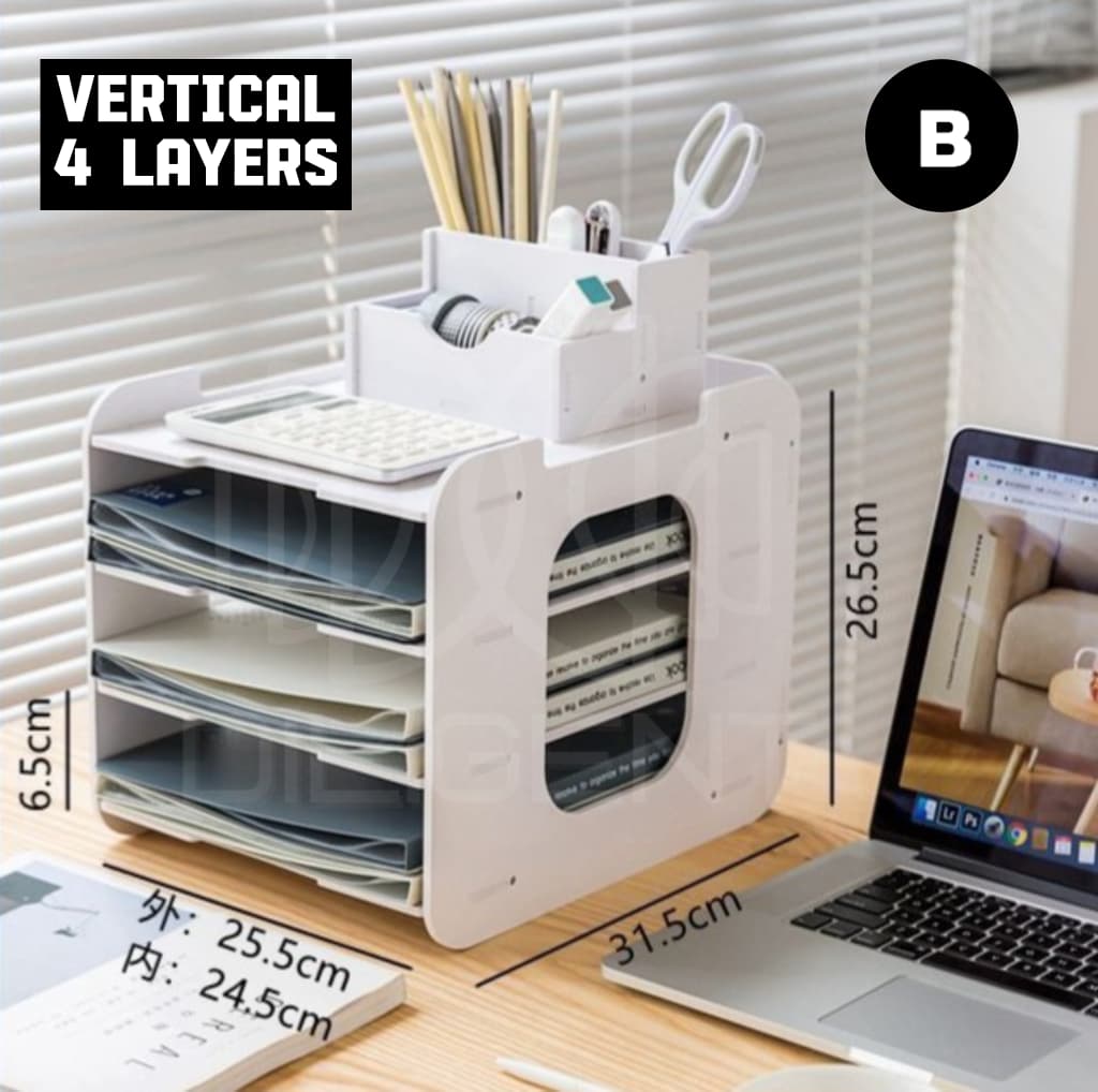 【I387】Multipurpose Documents Rack A3 A4 Paper Storage Shelves File ...