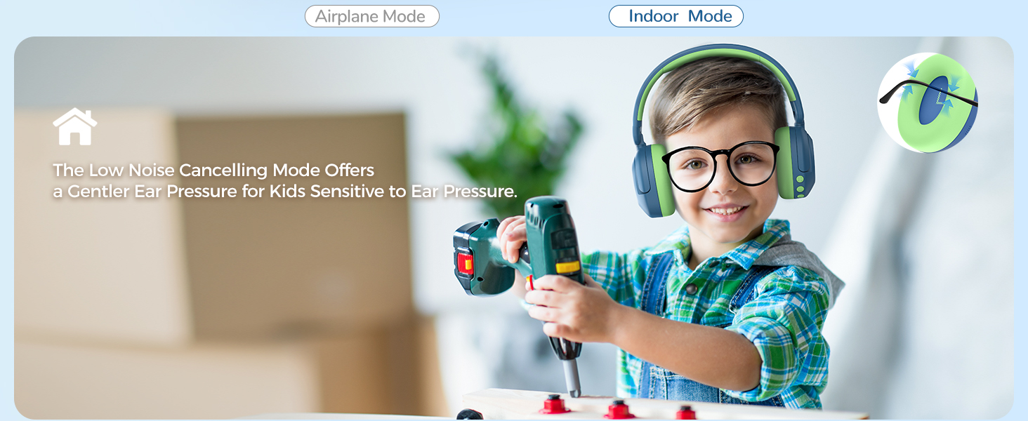 iClever BTH20 Active Noise Cancelling Kids Headphones Kids Headset ...