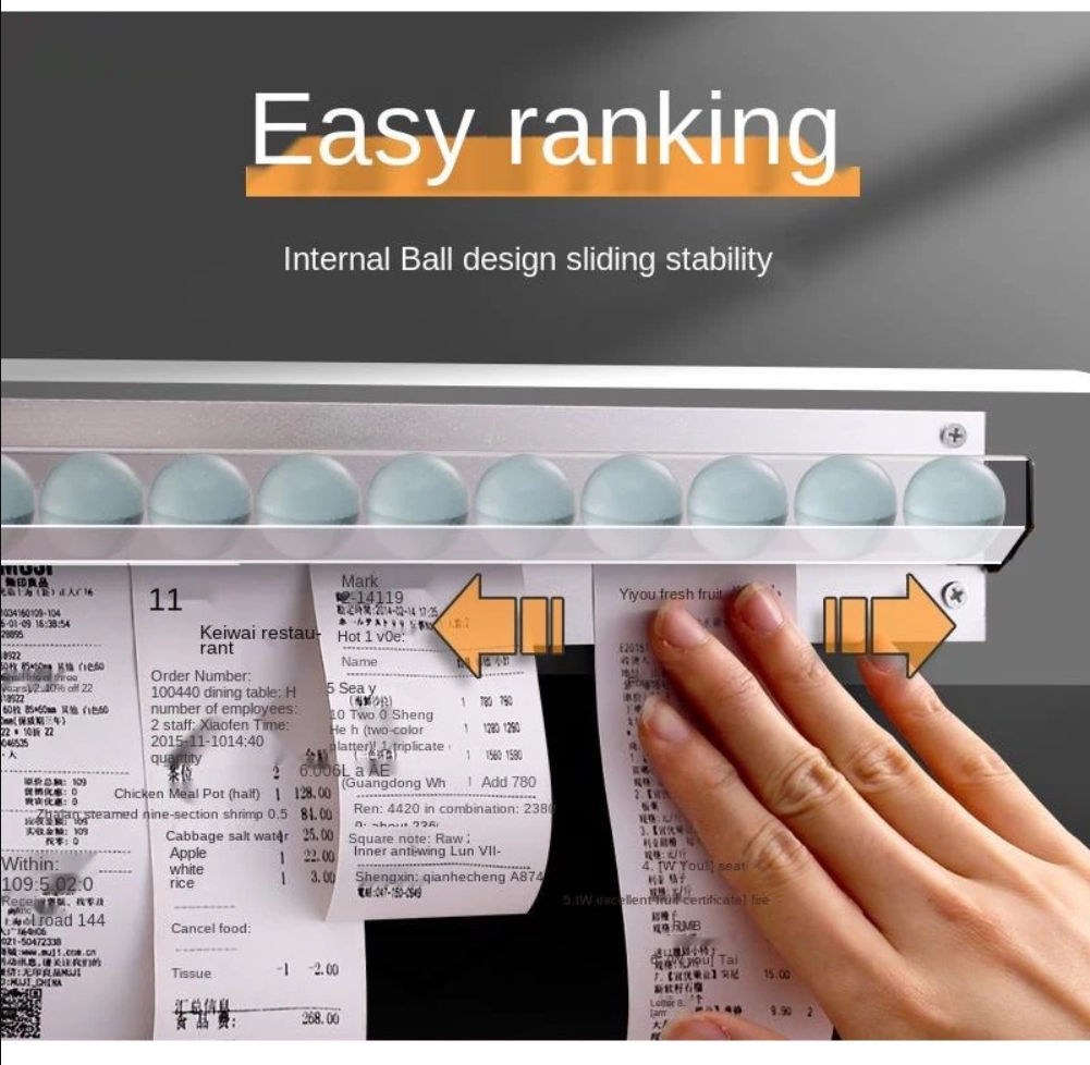 Ticket Tab Bill Receipt Hanging Rack Bar Kitchen Order Document Holder ...