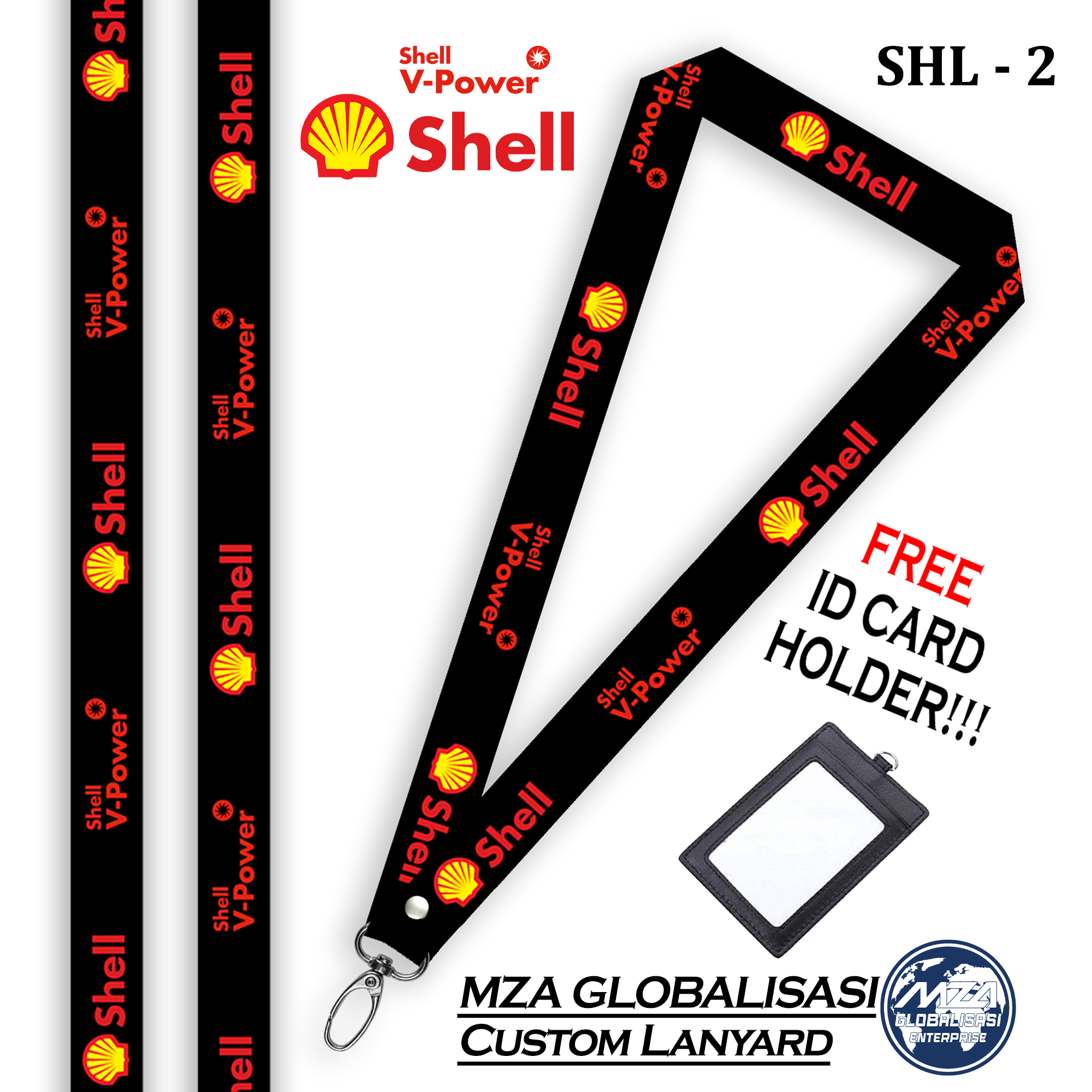 2 DESIGN LANYARD SHELL V-POWER + FREE ID Card Holder | PREMIUM QUALITY ...