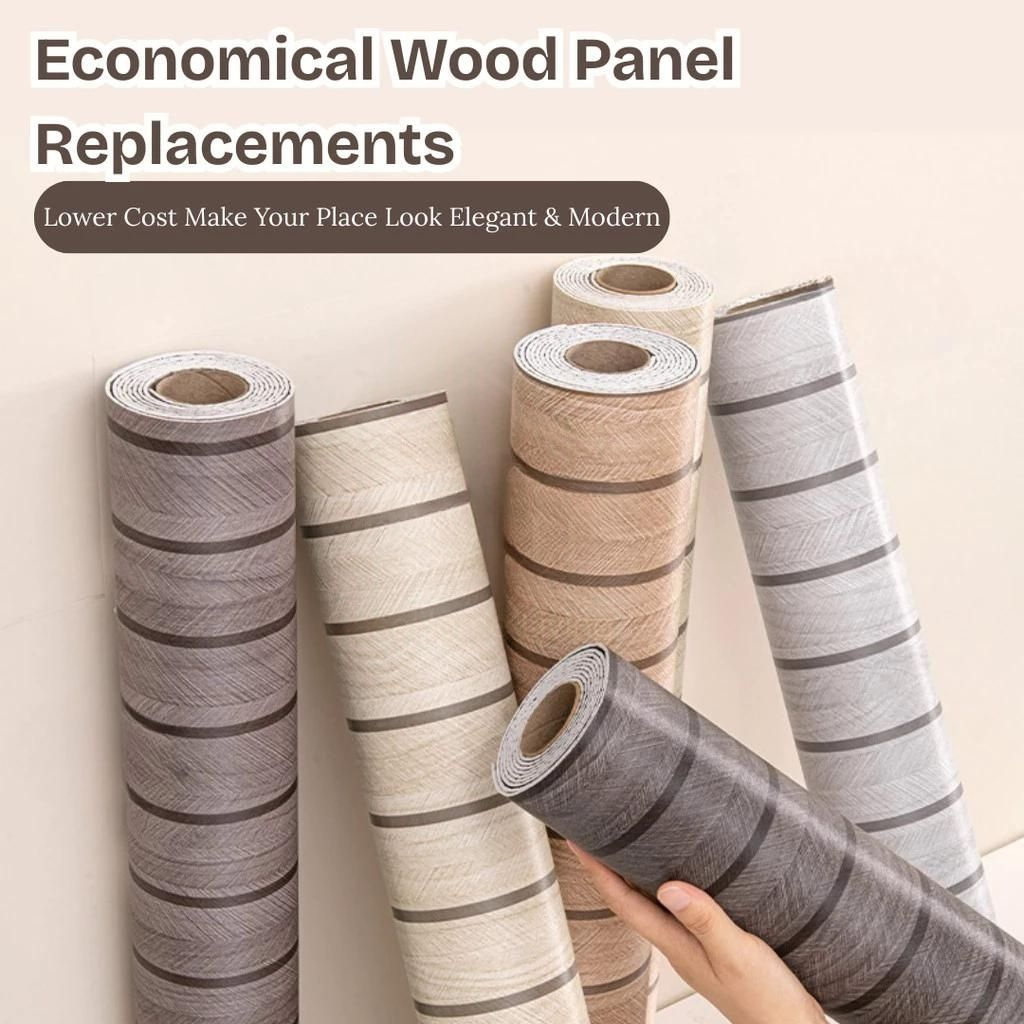 0.5*10M 3d wood foam wallpaper Wood Wall Panel Wallpaper Dinding Bilik ...