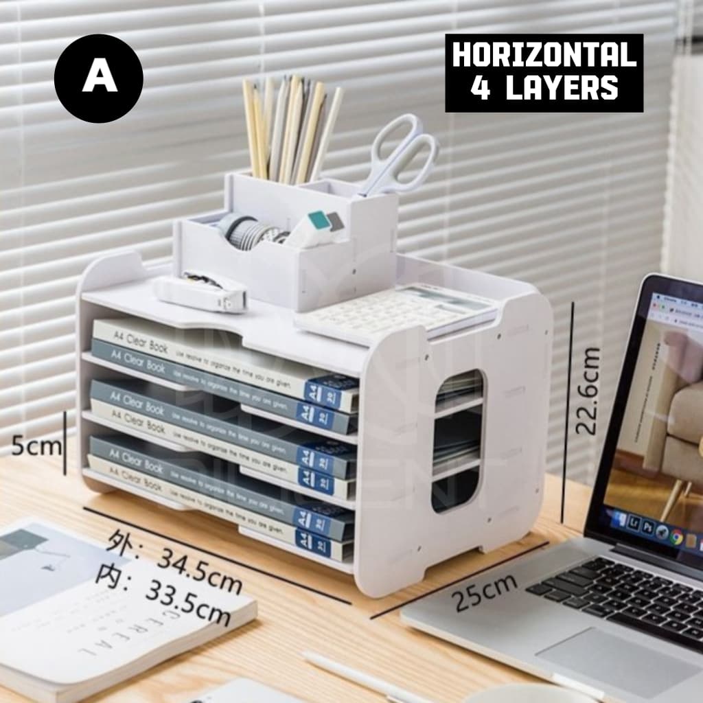 【I387】Multipurpose Documents Rack A3 A4 Paper Storage Shelves File ...