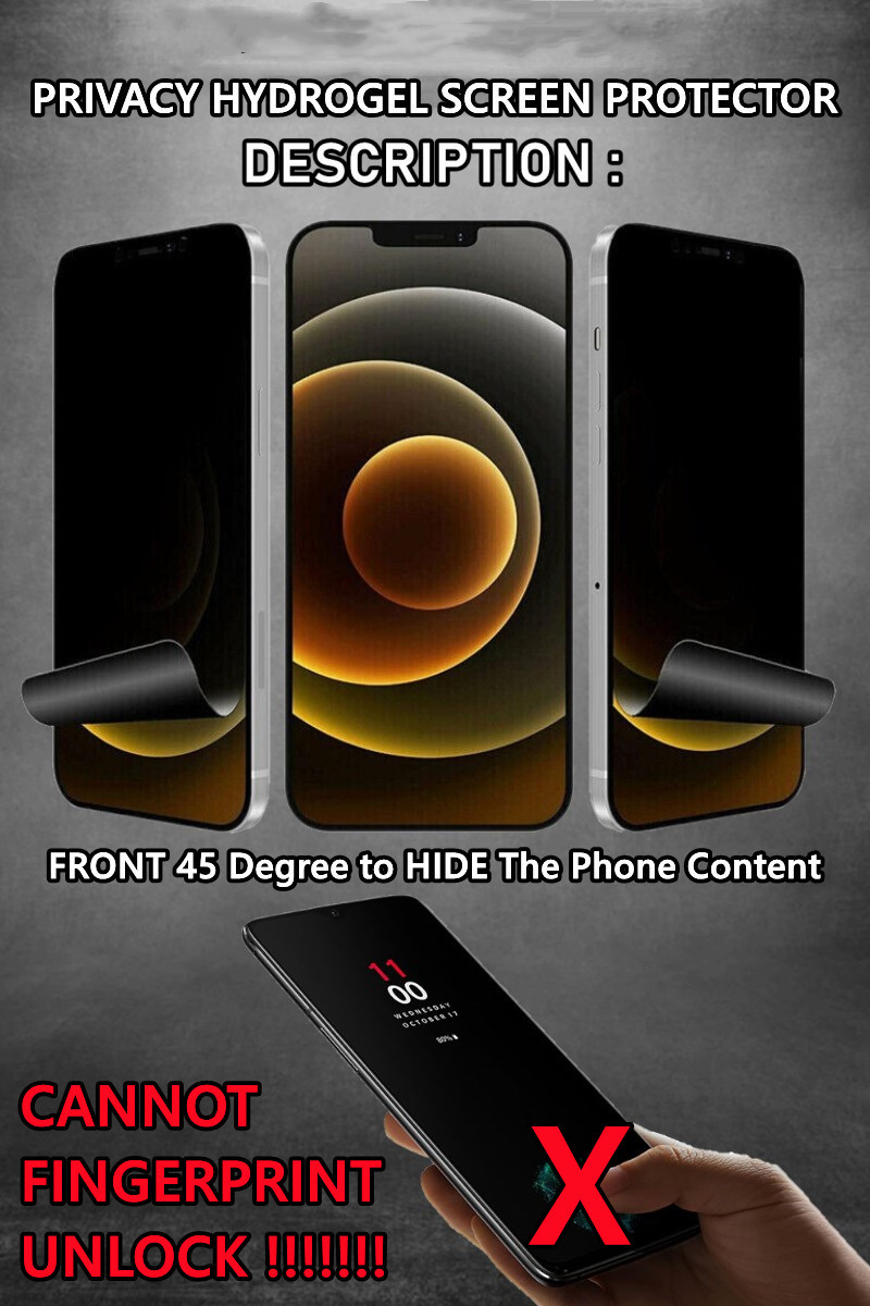 Hydrogel Matte Privacy Screen Protector for Realme GT 8 Pro / 7T / GT 7 ...