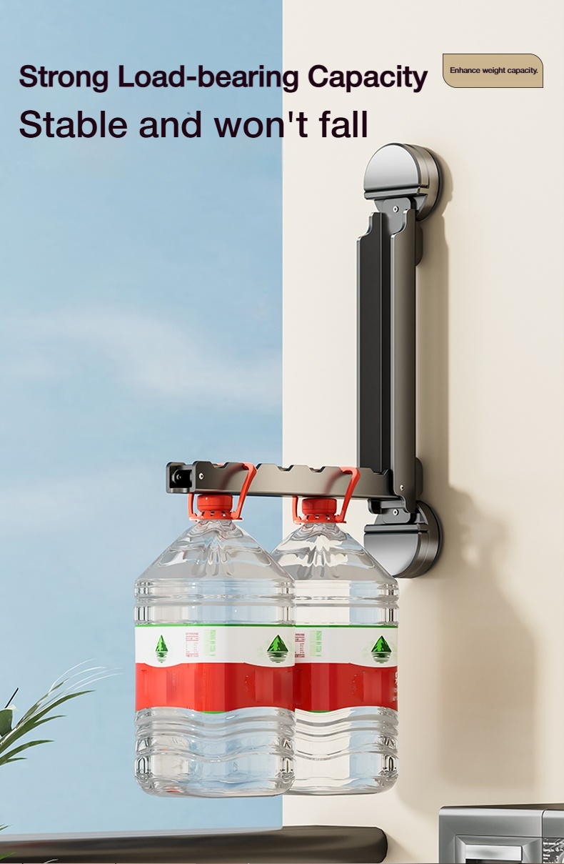 AIYU Drill-free suction cup concealed clothes drying rack|Carbon steel ...