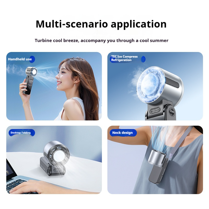 Portable Cooling Handheld Fan with Cold Plate Instant Ice Cool Effect ...
