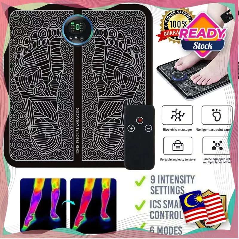 MESIN Rechargeable Ems Foot Massager Mat Foot Massage Mat Kerusi Foot