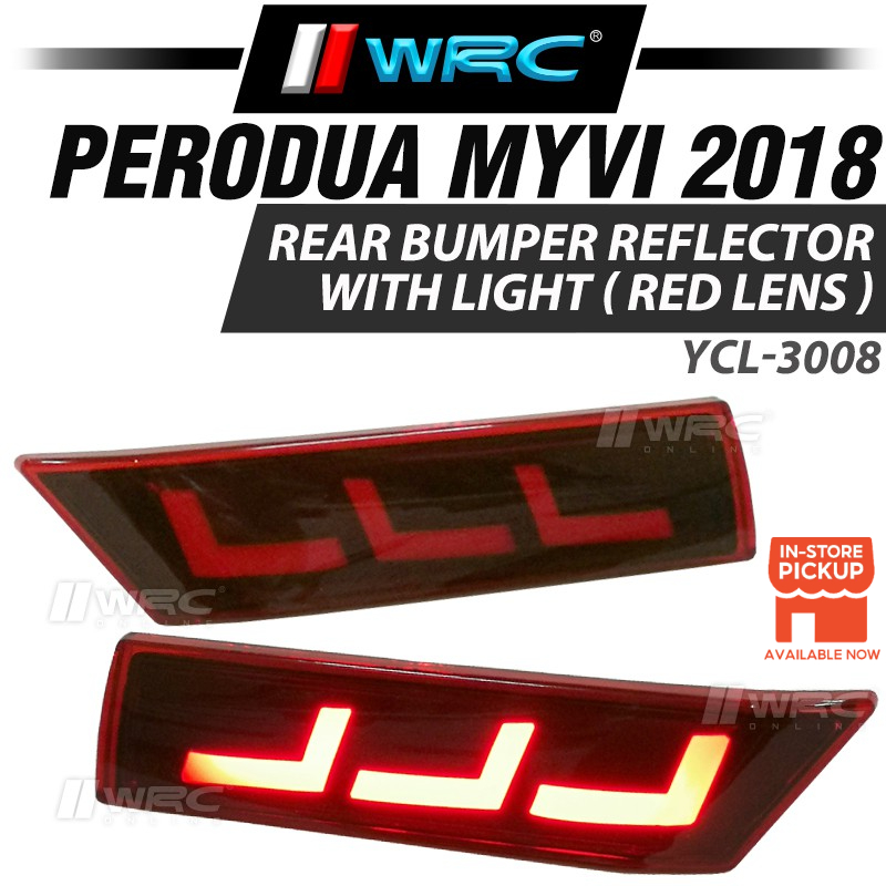 YCL-3008 Perodua Myvi 2018 Rear Bumper Reflector With Light ( Red ...