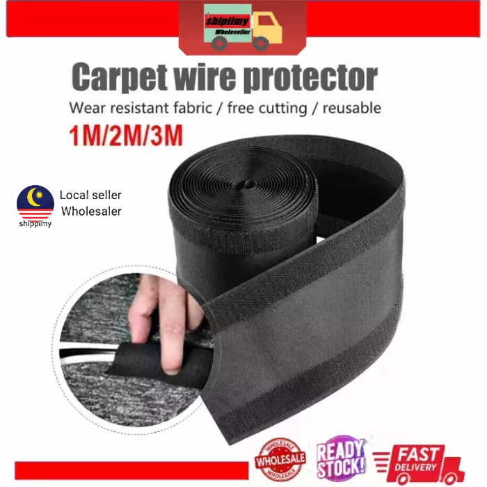 Floor Cable/ Wire Protective Nylon Cover with Velcro Organizer for