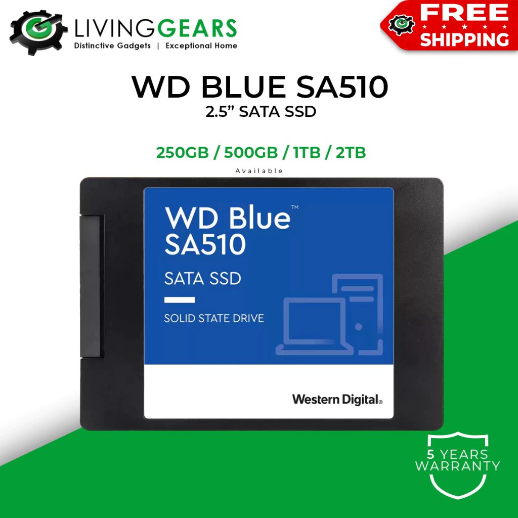 WD Western Digital Solid State Drive PC SSD SATA - Blue SA510 Series ...