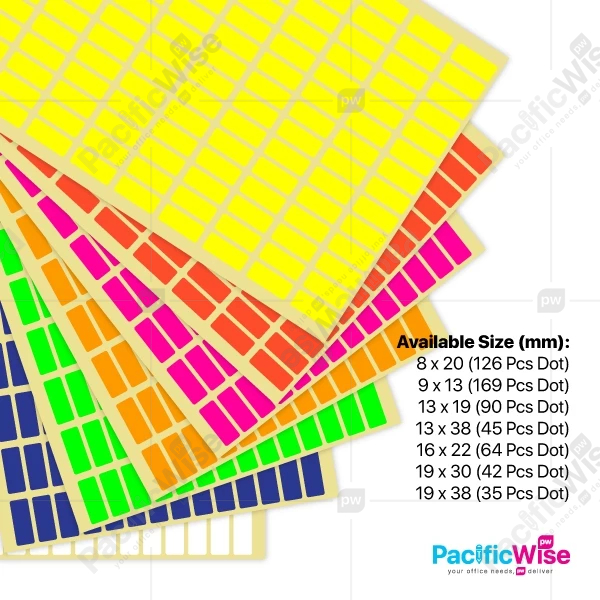1 Sheet Label Sticker Rectangle/Sticker Label/Self Adhesive Color