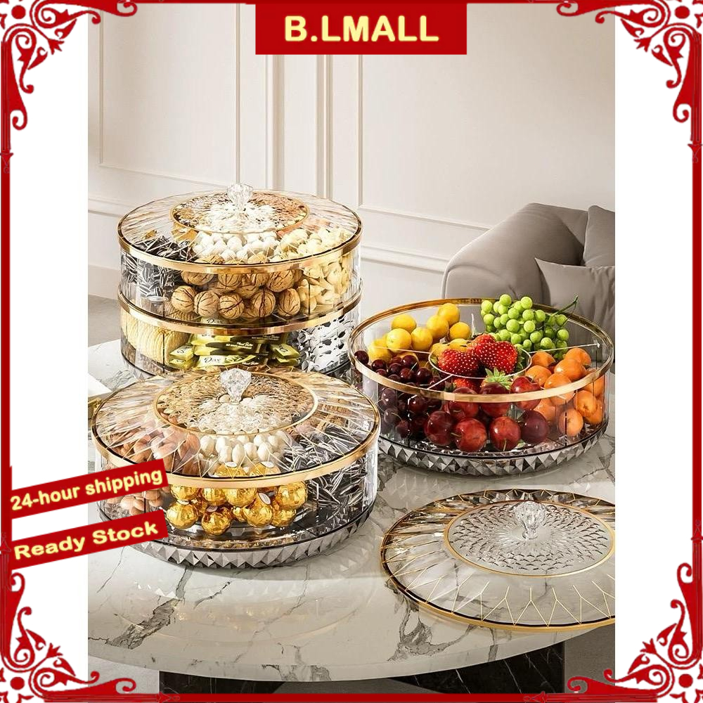 RAYA Bekas Kuih Raya 7 in 1 Compartment Plate Dried Fruit Box With Lid ...