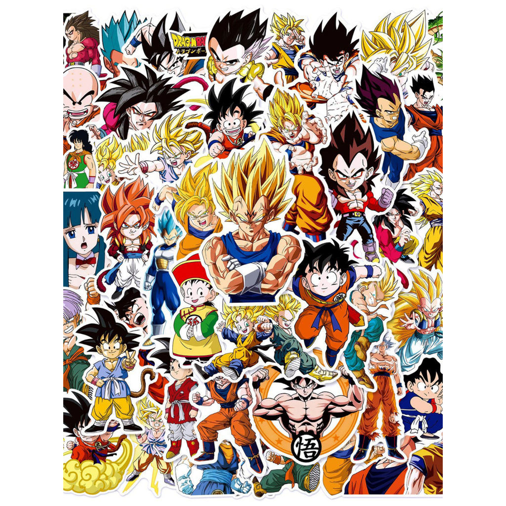 200 Dragon Ball Z Goku & Gohan Stickers - Waterproof Anime Decals for ...