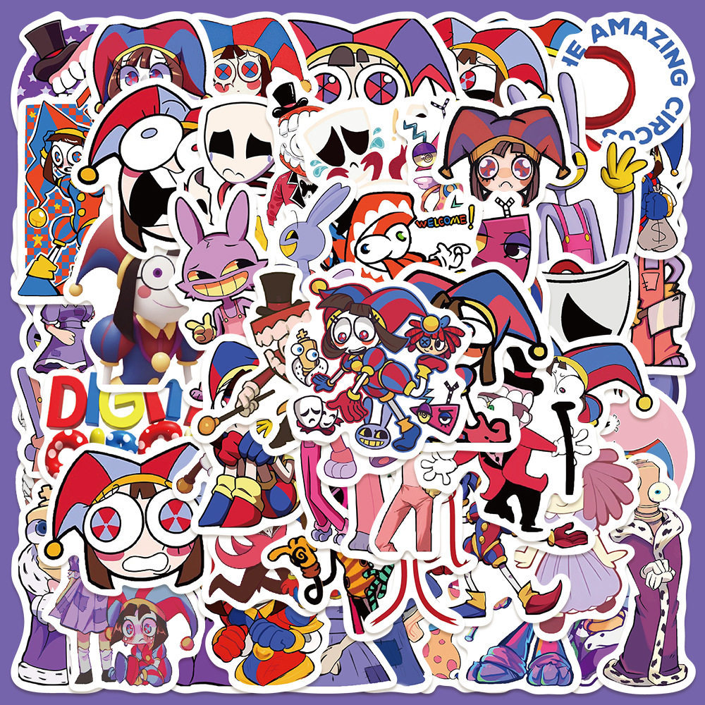 56 Amazing Digital Circus Stickers - Unique Cross-Border Decorative ...