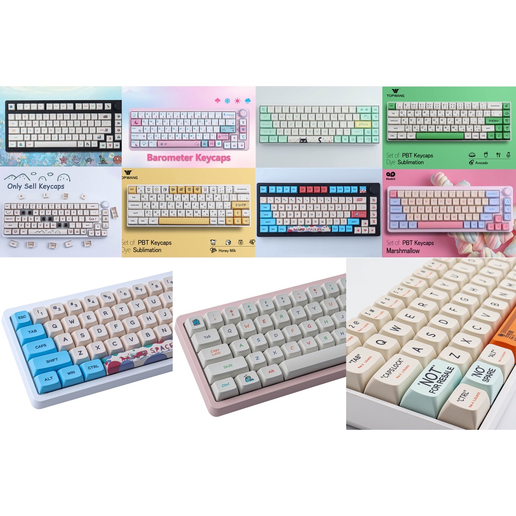 PBT Mechanical Keyboard Keycaps XDA/MDA/Cherry Profile For Gateron ...