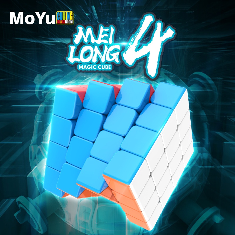 Cube Speed 4x4 MoYu Meilong MFJS - Puzzle Stickerless, Anti-Pop, Réglable, Pour Débutants Et Confirmés