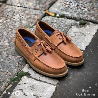 Mens leather deck on sale shoes