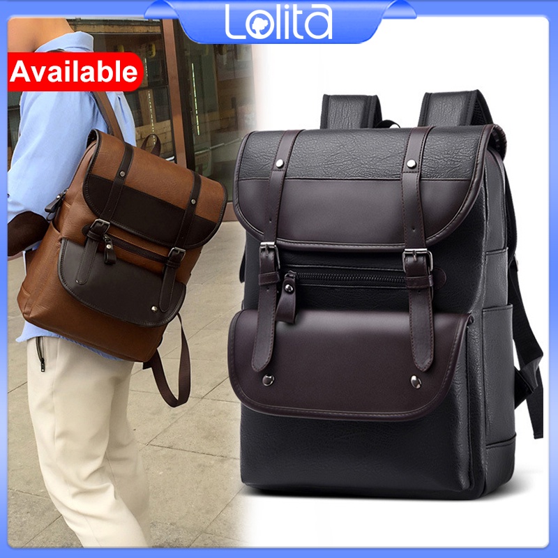 Large Capacity Pu Backpack Business Computer Bag For Travel Korean 