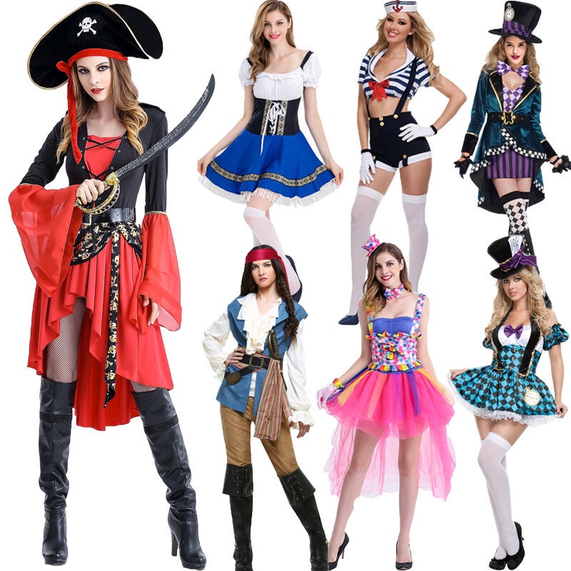 Dress For Women Pirates Of The Caribbean Cosplay Uniform Suits 