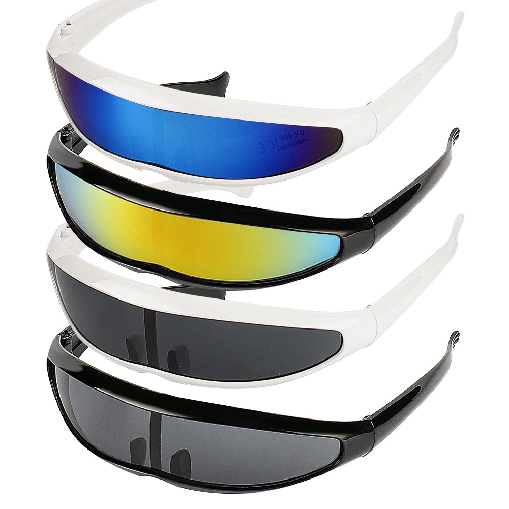 Futuristic Narrow Cyclops Visor Sunglasses Laser Eyeglasses UV400