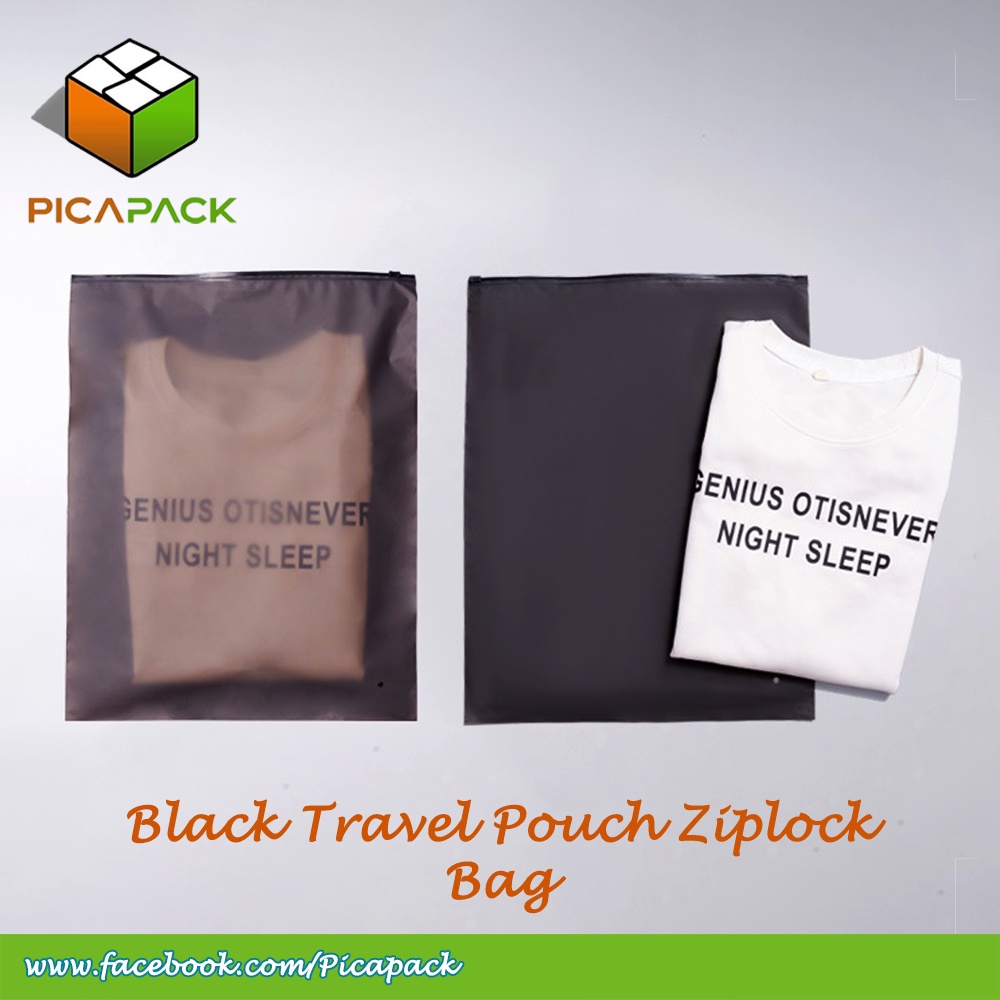 PH Based (1pc) Black Travel Pouch Ziplock Bag/ Black Frosted Ziplock