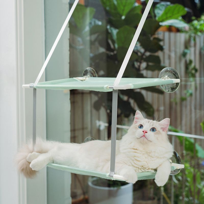 Cat glass rotary sucker hammock double-layer sun table window all ...