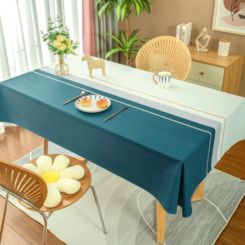 High-End pvc Tablecloth Waterproof Oil-Proof Disposable Square Fabric ...