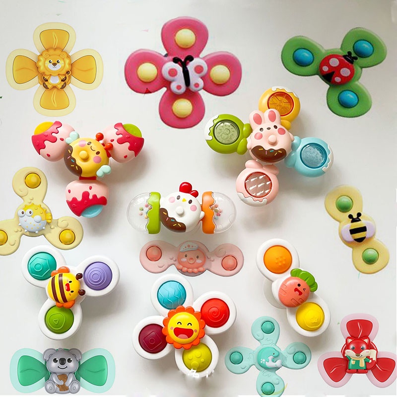 Suction Cups Spinning Top Toy For Baby Infant Insect Gyro Relief Stress ...