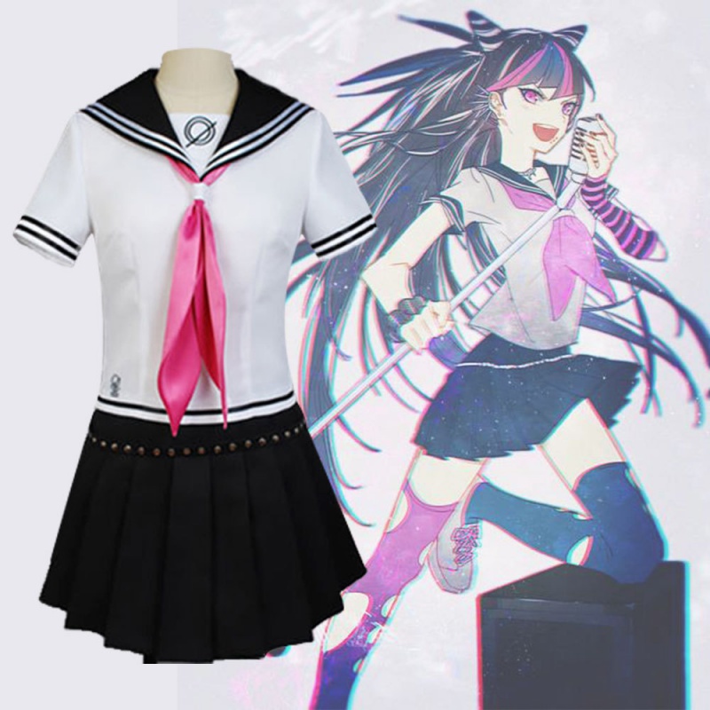 Anime Danganronpa Cosplay Mioda Ibuki Enoshima Junko Fukawa Toko Costume Full Sets Wig 9092