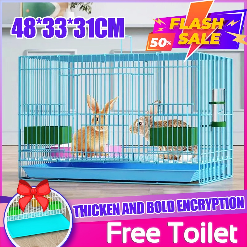 High Quality Rabbit Cage 48*33*31cm Free Poop Tray Pet Cages Pet Collapsible Cage Cat Rabbit