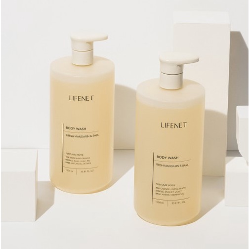 LIFENET Fresh Mandarin & Basil Body Wash 1000ml | Shopee Singapore