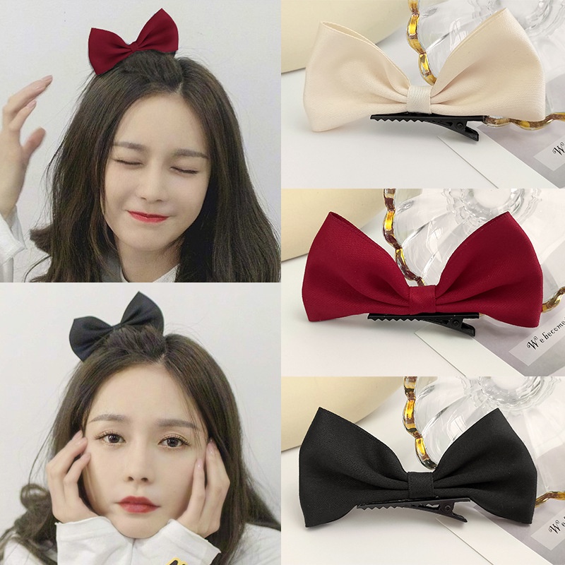 BlackPink Kim Jisoo Same Style Bow Hair Clip Threedimensional Bow