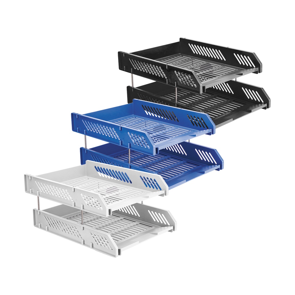 Deli 9208 File Organizer- Two Layer Document Tray (1pc) | Shopee Singapore
