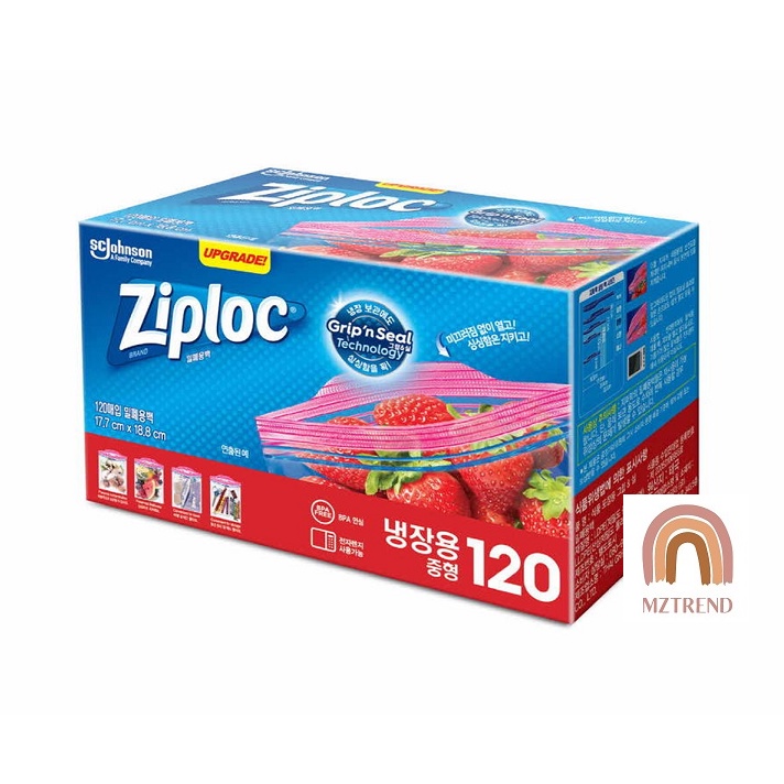 [MZTREND] Ziploc Storage Bag Medium 120's (17.7cm*18.8cm) /Ziplock Bag