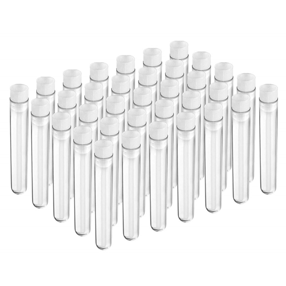 100pcs / New High Quality Plastic Test Tube 12mm * 100mm Transparent