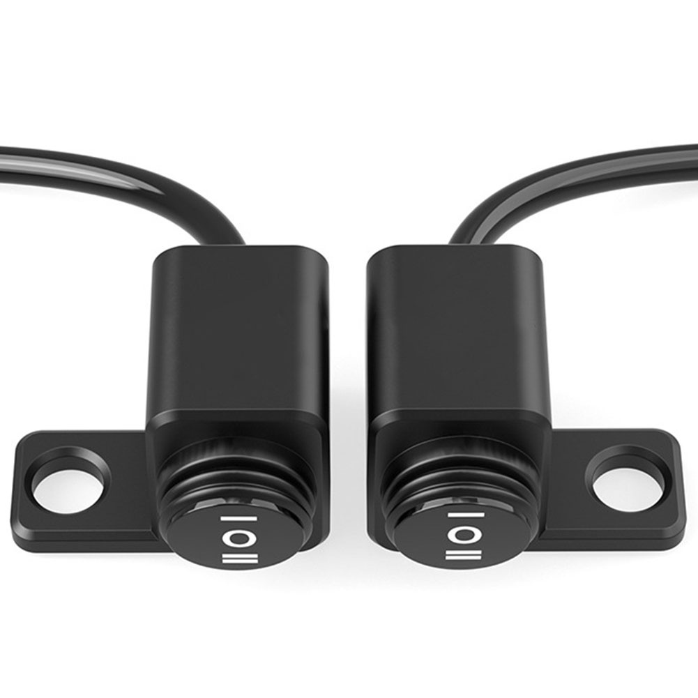 Metal 12V Motorcycle 10mm Mirror Mount Switches Motorbike Headlight ...