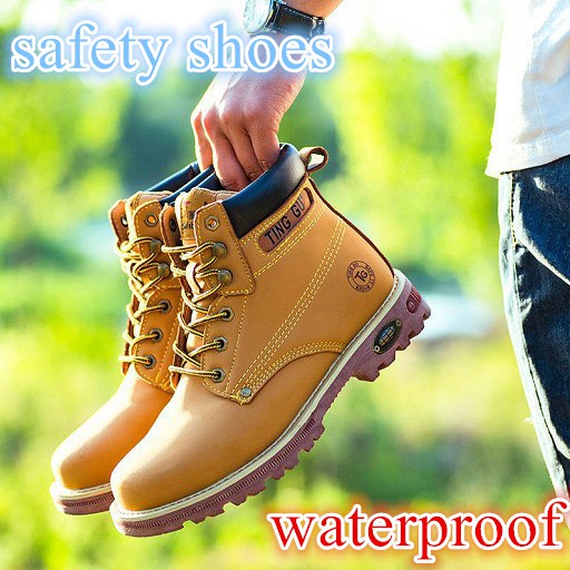 Steel Toe Cap Work Safety Shoes Men waterproof High help Safety boots