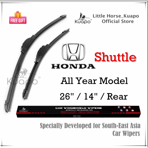 (Kuapo Quality) Honda Shuttle Wiper Blade for All Year Model SHUTLE Car Window Wipers Set