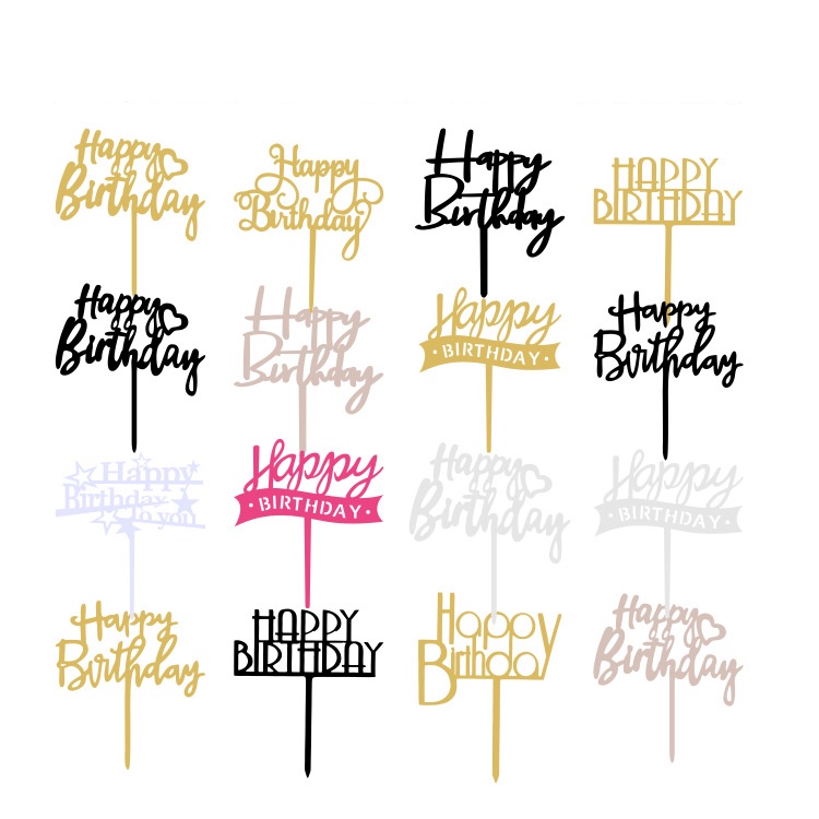 Happy Birthday Cake Topper Acrylic Cake Toppers Cupcake Topper Cake ...