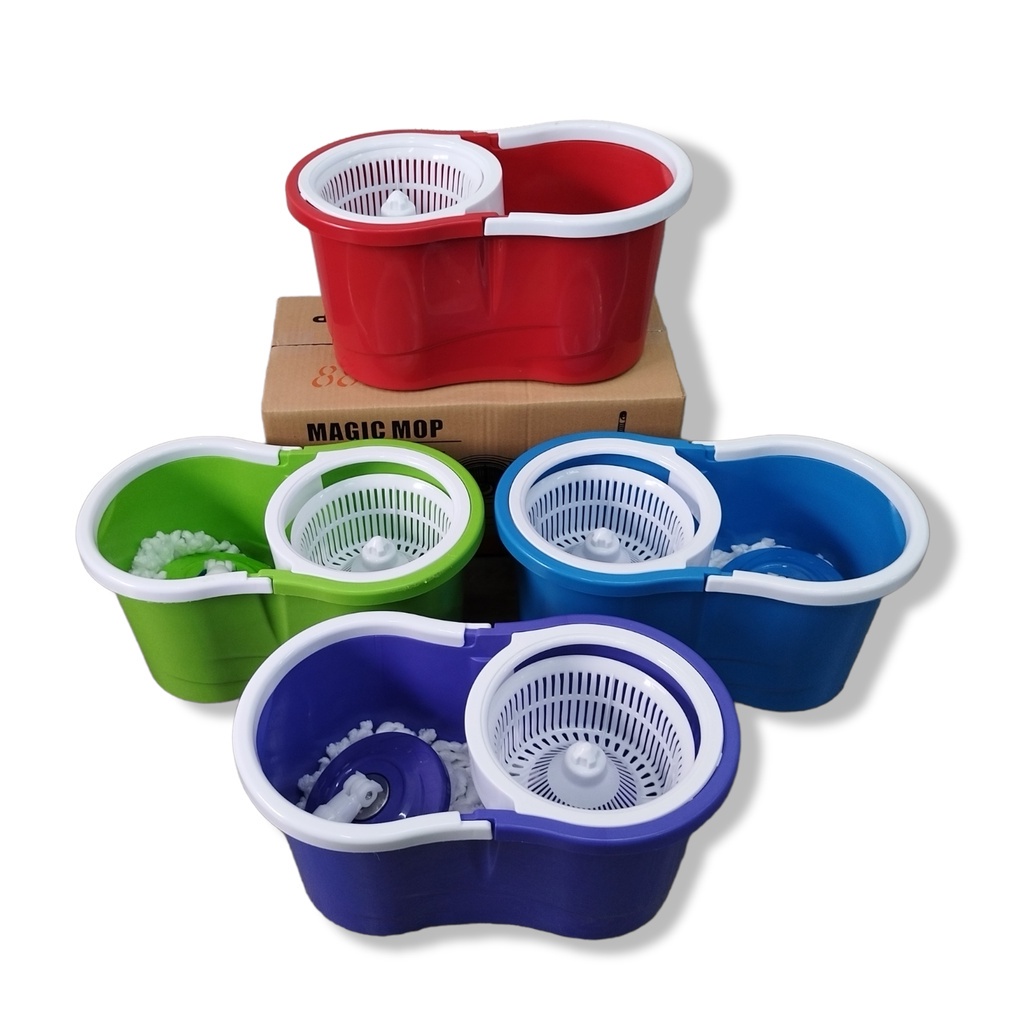 TGS MAGIC MOP W/ BUCKET SET (BIG MOP 46cm X 25cm) | Shopee Singapore