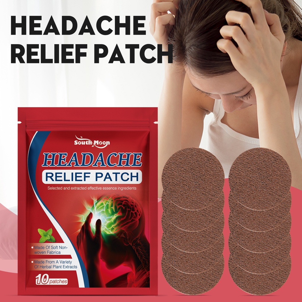 South Moon Headache Relief Patch 10pcs Migraine Acupoint Stickers Help Sleep Relief Headache for