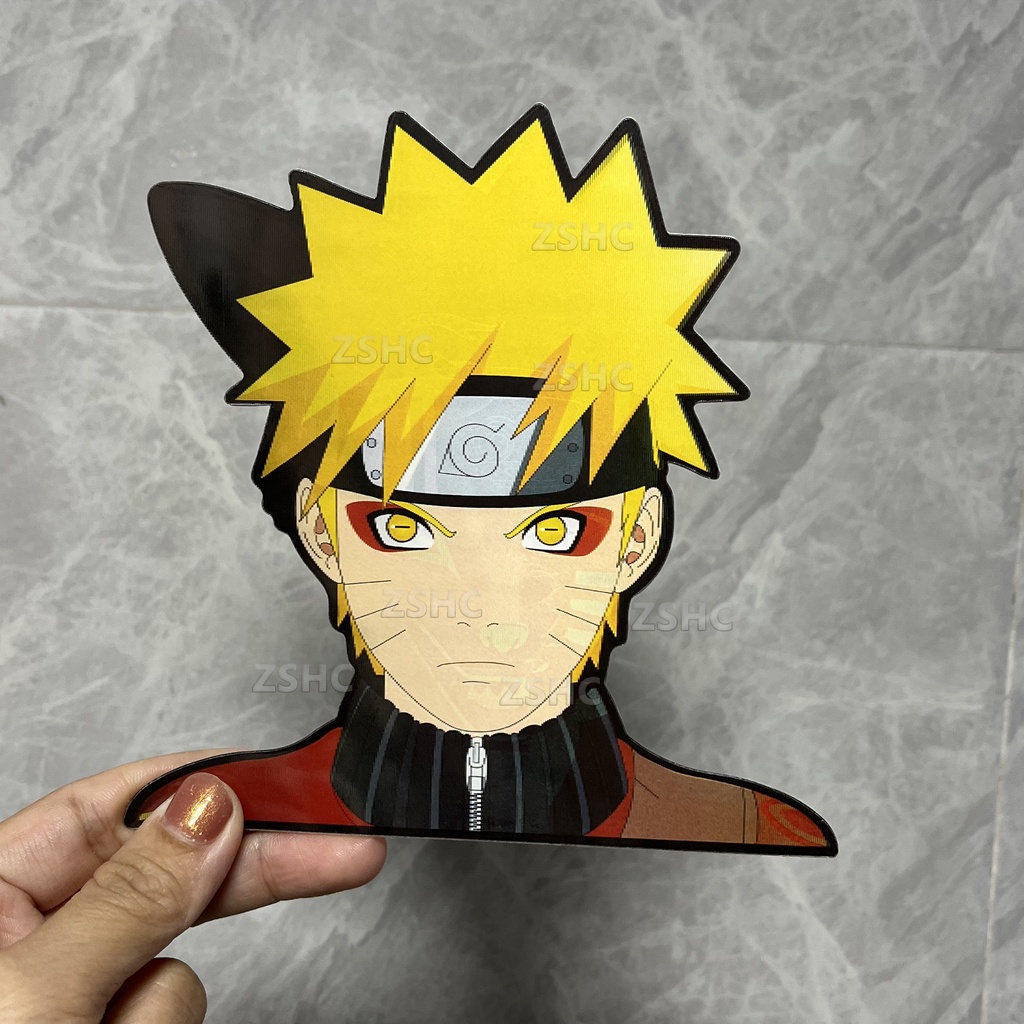NARUTO Anime Car Sticker Kurama 3D Motion Sticker Waterproof Decals for