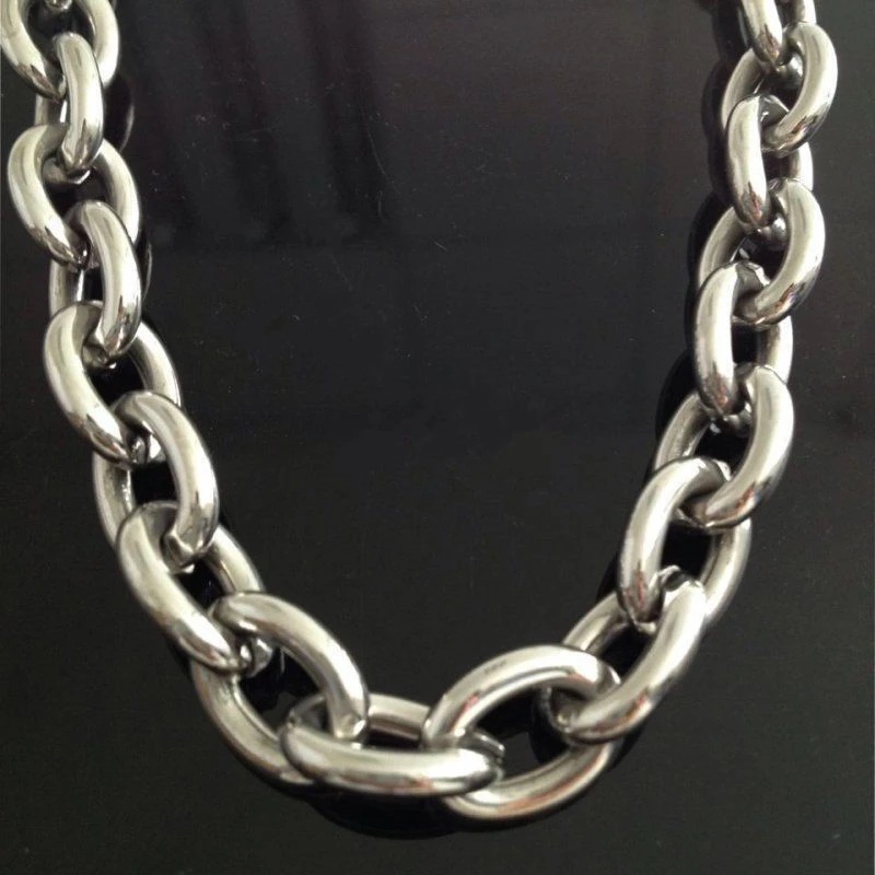 Men's heavy stainless 2025 steel necklace