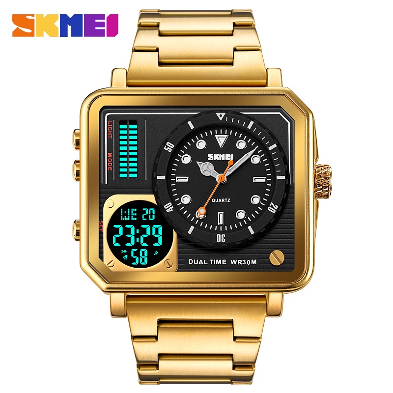 SKMEI Official 2025 Men's digital watches fashion trend double display