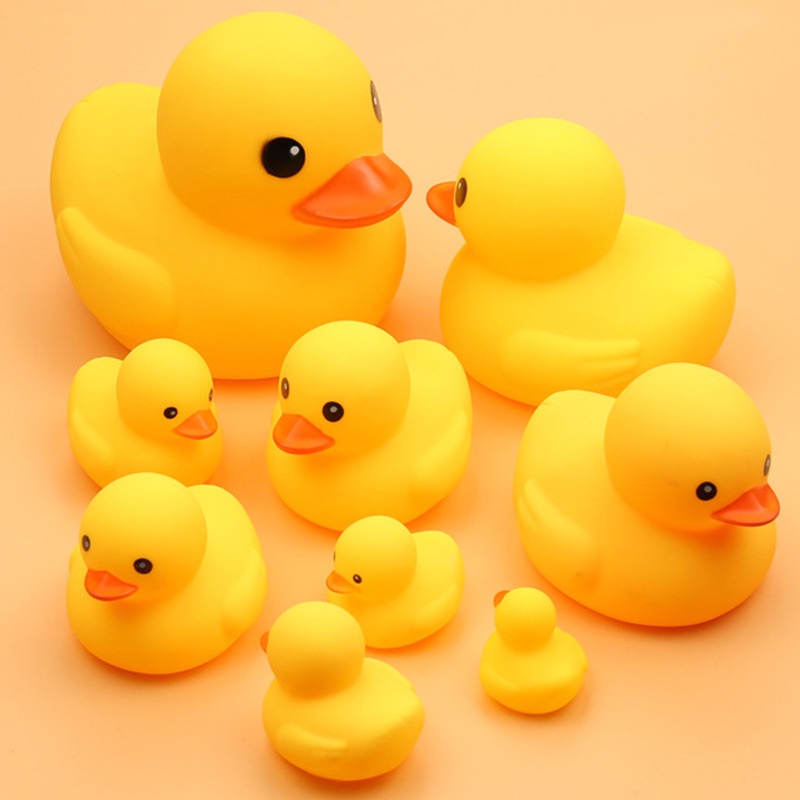 Baby Bath Duck Toy Mini Rubber Duck Squeak and Float Duck for Baby