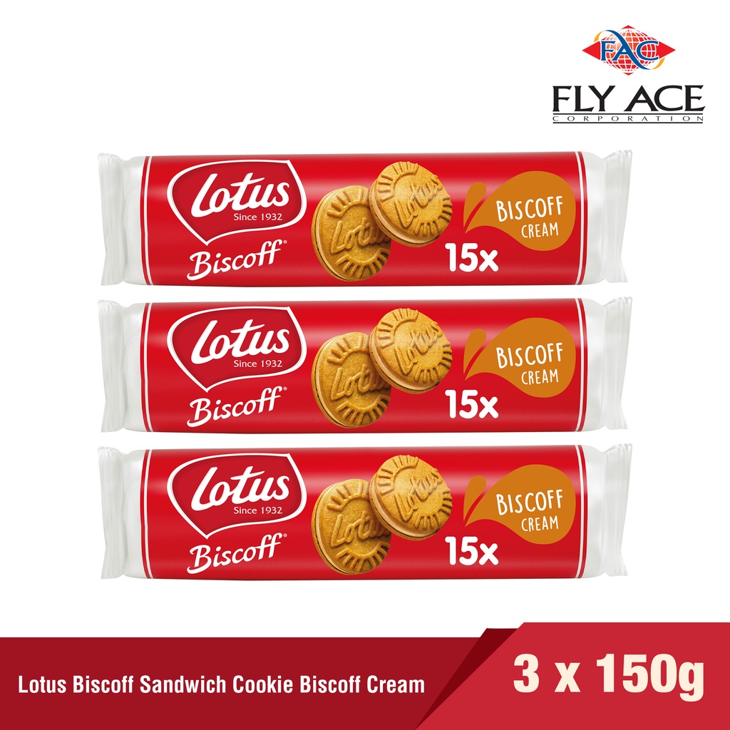 Lotus Biscoff Sandwich Cookie Biscoff Cream 150g x 3 Shopee Singapore