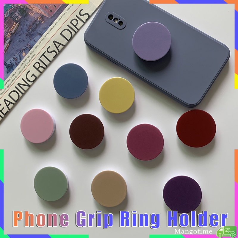 【Fast Ship】Colorful Plain Phone Ring Holder Stand Phone Grip Griptok Phone Bracket Adjustable Phone Holder