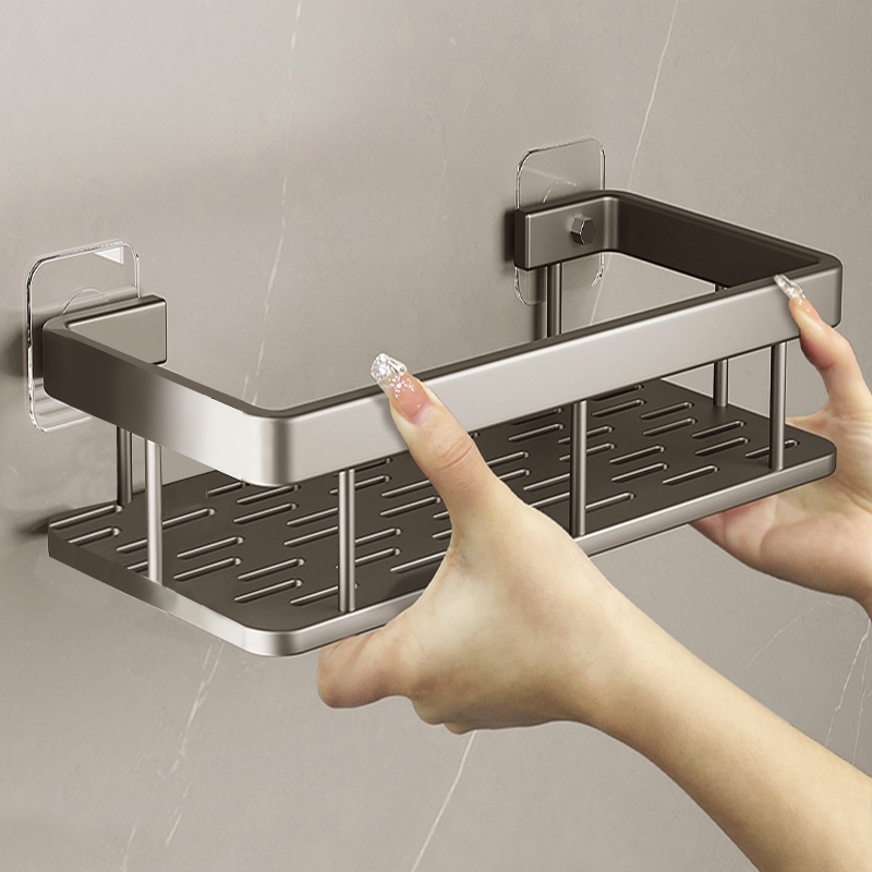 [SG Seller] YUN JIE YA Free Punch Golden Bathroom Toilet Storage Rack ...