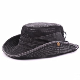 New] Men Cap Summer Mesh Breathable Retro Cotton Bucket Hat Panama
