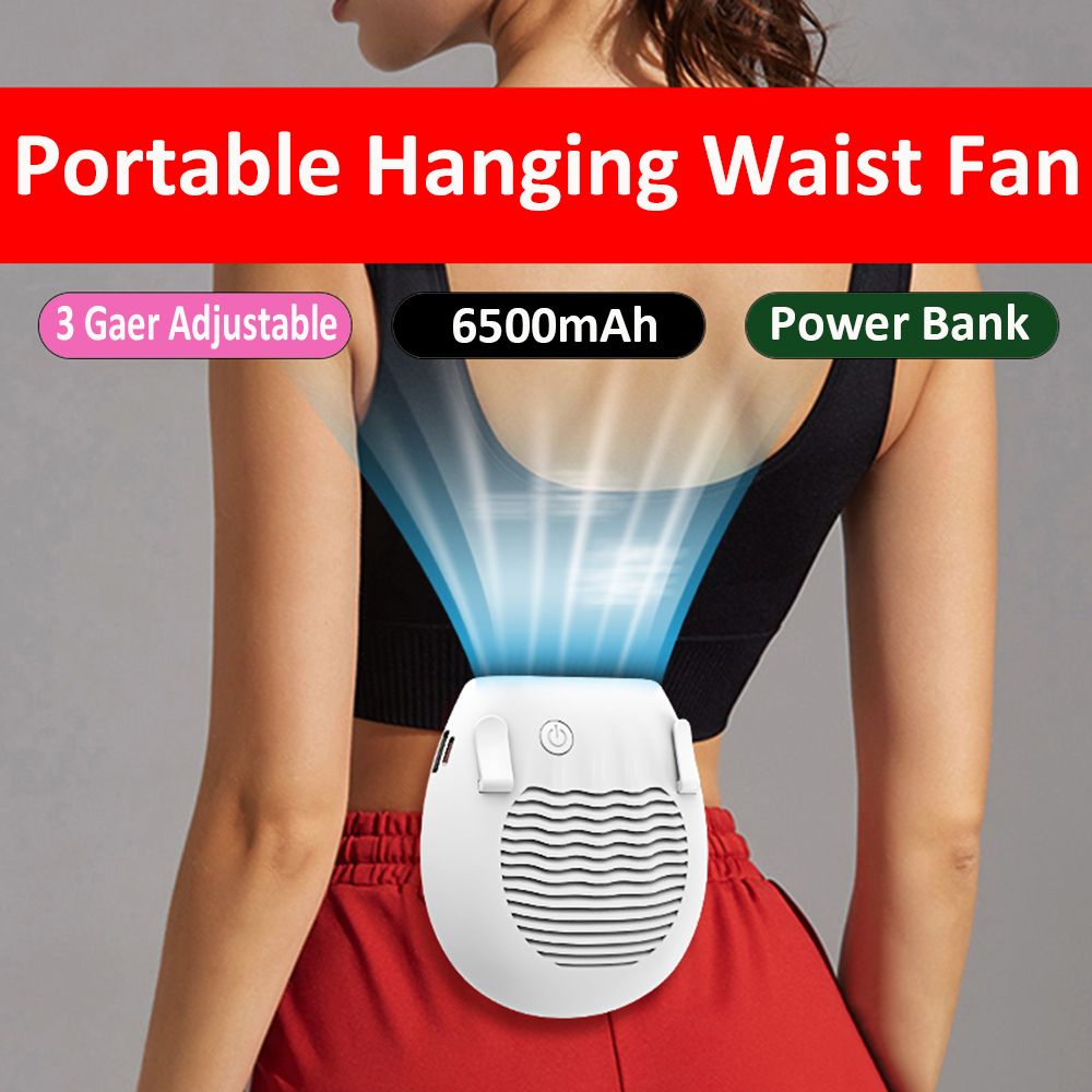 Power Bank Personal Handheld Air Conditioner Electric Fan 6500mAh ...