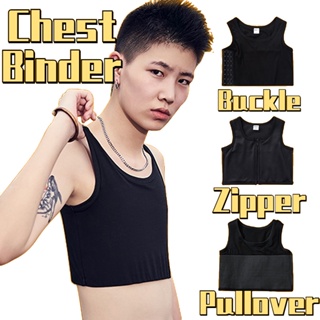 Chest Breast Binder Adjustable Strap Buckle Vest Crop Top Fit